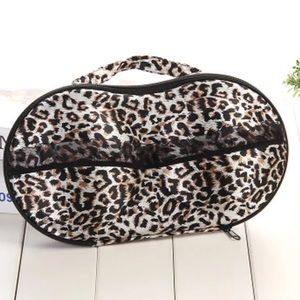 Leopard print bra storage bag